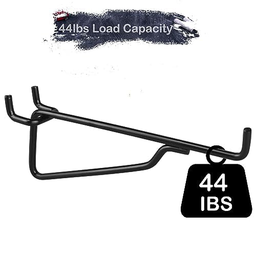 Pegboard Shelf Hooks 4Pack Metal Brackets, Peg Board Accessories(Black, 8") - color: Black, size: 8 Inch
