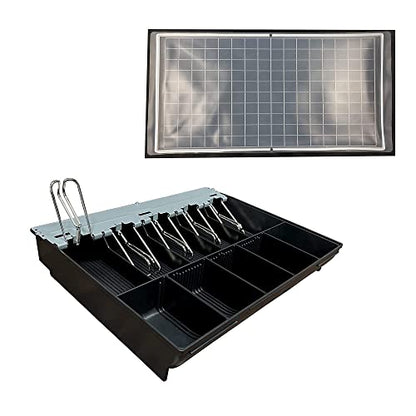 HK SYSTEMS SAM4S Cash Drawer Insert Money Tray Metal Wire Gripper 57 with 160key Wet Cover, 5 Bills and 5 Coins (Bundle) - size: Tray-57M + 160 Key