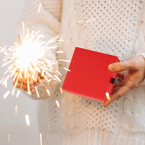 Nsmykhg Jewelry Gift Box Velvet-Lined,12 Pack Compact Drawer Style for Earrings & Rings, Necklace & Bracelet Organizer, 3.93x3.93x1.65 Inches, Stackable Elegant Jewelry Display & Storage Box (Red) - color: Red