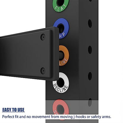 新品 Power Squat Rack Barbell Magnetic Position Markers Reminders Label for Home Gym & Garage Gyms,Squat Rack Magnets identifier Rings for Power Rack J-Cup - size: Diameter 1.1inch