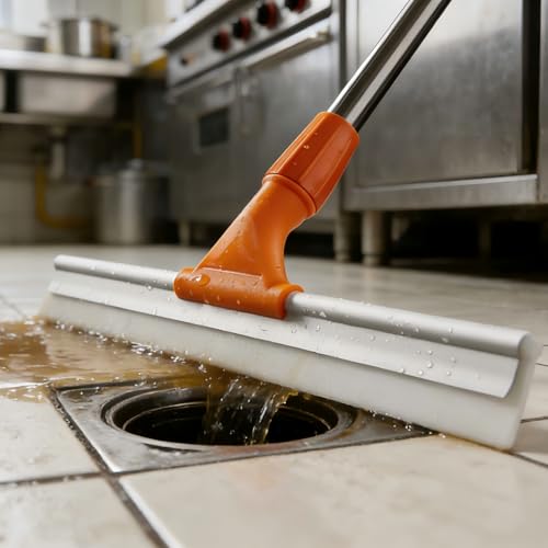 CLEANHOME Silicone Floor Squeegee for Shower Glass, Floor, and Garage