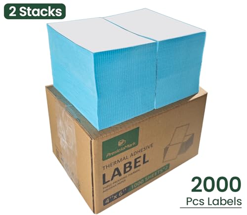 Fanfold 4 x 6 Direct Thermal Labels 2 Stack Total 2000 Labels - size: 2 Stacks | 2000 Labels, style: Fold