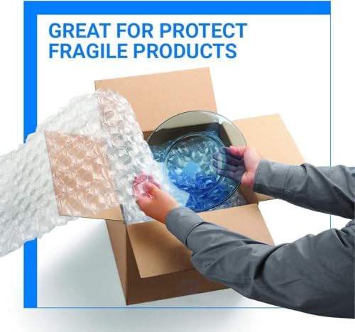 Bubble Cushioning Wrap Pacific Mailer 5/16 Inch x 17 Inch x 72Feet Total [2 Rolls of 36 Feet] Bubble Cushioning Wrap for Packing Moving Supplies Perforated Every 12" - size: 2 Rolls of 17in x 5/16in x 36ft (Total 72ft)