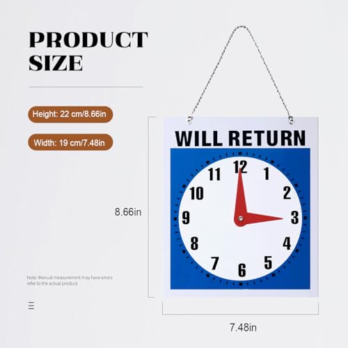 PVC Business Hours Sign, Square Shape, Rest Sign, Time Indicator Plate