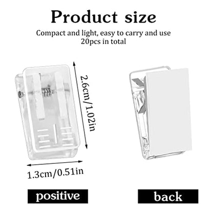 20 Pieces Self Adhesive Clips, Tapestry Sticky Wall Photo Poster Clips - color: Clear
