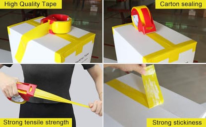 BOMEI PACK Heavy Duty Packing Tape 3 Rolls, 1.88 inches Wide, 55yds Length per roll, Yellow Refill for Packaging and Shipping for Carton Sealing Tape - color: yellow