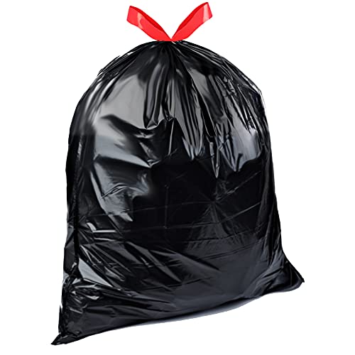 Amazon Basics Multipurpose Drawstring Trash Bags, 30 Gallon Capacity, Tear Resistant, 50 Count (Previously Solimo) - size: 50 Count (Pack of 1)