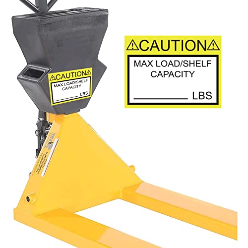 Pallet Rack Capacity Labels Caution MAX Load/Shelf LBS Warning Stickers