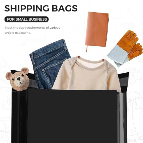 Metronic Poly Mailers 12X15.5 2000PC Shipping Bags Bulk for Small Business - color: Black, size: 12x15.5 2000PC