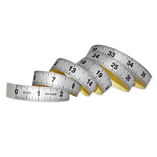 WIN TAPE Workbench Ruler Adhesive Backed Tape Measure - 40 Inches 101 Centimeters (Pack of 2) - size: 1 m (Pack of 2), style: Left to Right