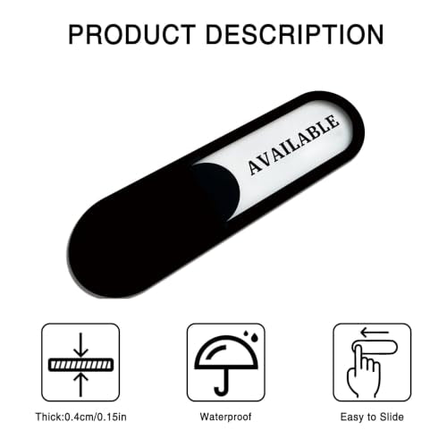 In Session/Available Slider Sign 3Pack, Acrylic, Black - color: In Session/Available, size: 3 PCS