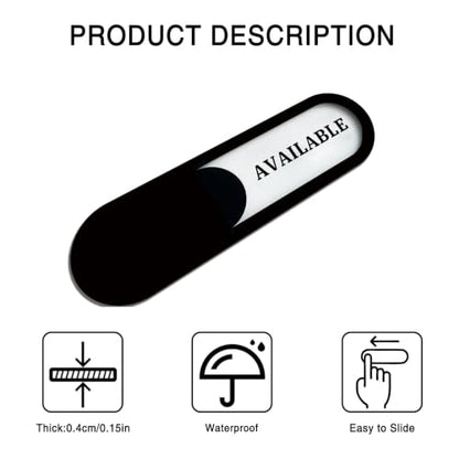 In Session/Available Slider Sign 3Pack, Acrylic, Black - color: In Session/Available, size: 3 PCS