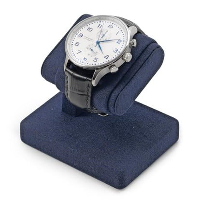 Blue Single Watch Display Stand with Microfiber Watch Holder - color: Blue