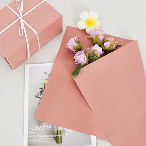 BEISHIDA 100 Sheets Cinnamon Tissue Paper Bulk, Wrapping Tissue Paper for Gift Bags, 14 x 20 Inch Gift Wrap for Birthday Wedding Graduation DIY Crafts Holiday Flowers - color: cinnamon