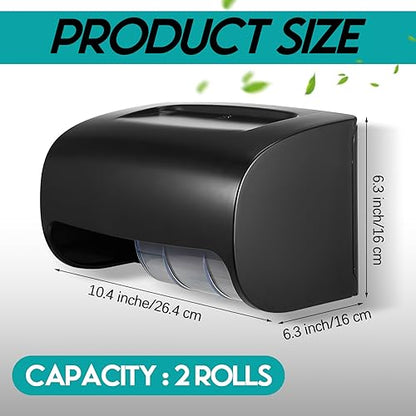 Maxcheck 2 Pack Commercial Toilet Paper Dispenser, Wall Mount Tissue Holder