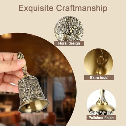Hand Bell Ringing Bells Loud Service Call Bells Handbells for Seniors Bedside Wedding Dinner Meditation