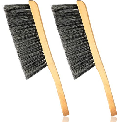 Patelai 2 Pcs Wooden Bench Brushes Fireplace Brush, Gray - color: Gray