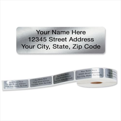 Colorful Images Return Address Labels, 3/4" x 2 1/2" - color: Silver Foil, size: 500 Count