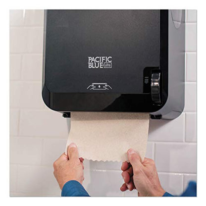 Pacific Blue Ultra 8" High-Capacity Mechanical Paper Towel Dispenser by GP PRO (Georgia-Pacific), Black, 59589, 12.9" W x 9" D x 16" H, 1 Dispenser - style: Mechanical dispenser