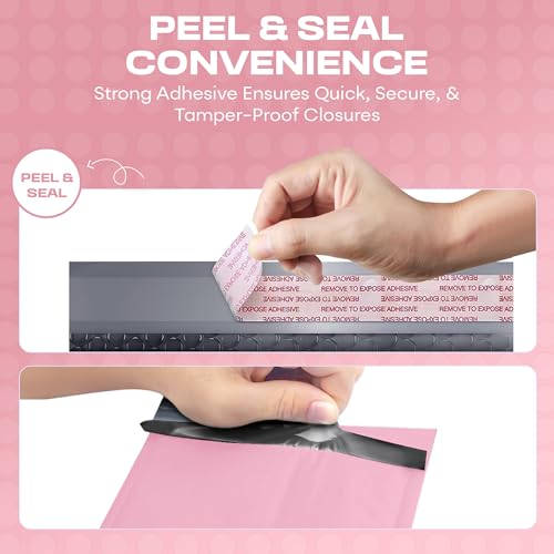 Light Pink Bubble Mailers 4x8, Poly Padded Envelopes #000, 500 Pack - color: Light Pink, size: 4"x8" / 500 Pack