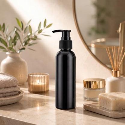Nuenen 48 Pcs 4oz/120ml Lotion Bottles with Pump, Black - color: Black