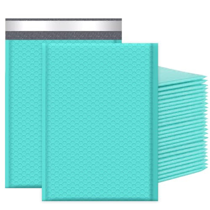 Famagic Bubble Mailers 10.5x16 Inch 25pc Teal Usable 10.5x15 Self Seal Adhesive Padded Envelopes Large Shipping Bags for Jewelry Makeup Supplies - color: Teal, size: 10.5x16 25pcs
