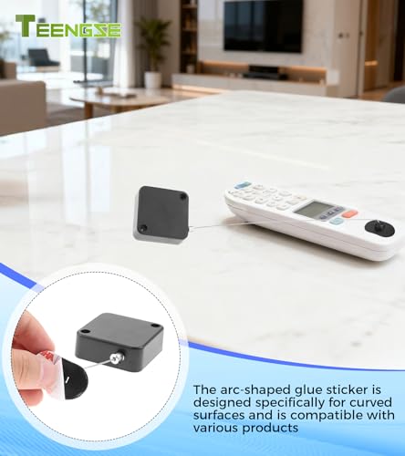 2Pcs 6.5Ft Retractable Cable Lock Anti-Theft for Remote Control Showroom