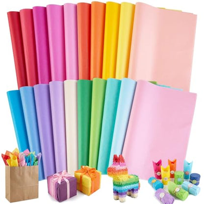 Koogel Tissue Paper 330 Sheets, 14 X 10 inch 20 Colors for Gift Bags - color: 20 Colors