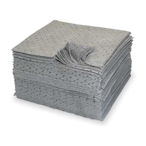 Oil-Dri L91001 15" W x 19" L Universal Middle Weight Bonded Perforated Pads (100 Mats/Box) - size: 100 Pads/Box, style: Middle Weight
