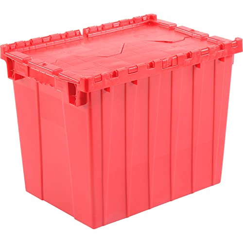 Global Industrial Distribution Container With Hinged Lid 21-7/8x15-1/4x17-1/4 Red - color: Red