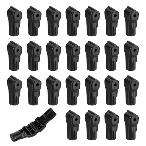 uxcell 100pcs Peg Hook Locks Stop Locks 4mm ABS Hook Security Lock - color: Black