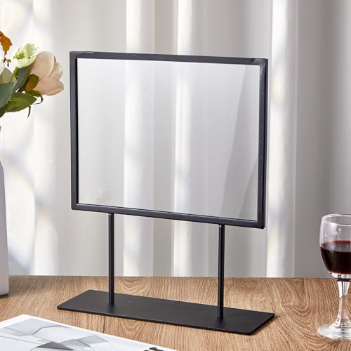 Zhengmy 1 Pack Tabletop Metal Sign Holder, 11"x8.5" - Landscape, Black - color: Black, size: 11"x8.5" - Landscape