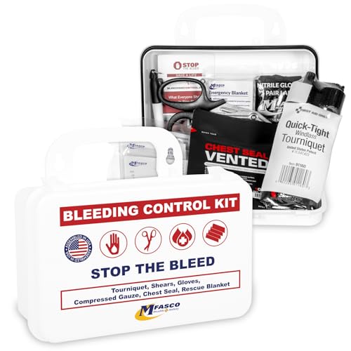 Stop the Bleed Bleeding Control Kit with Tourniquet & Chest Seal 10 Piece