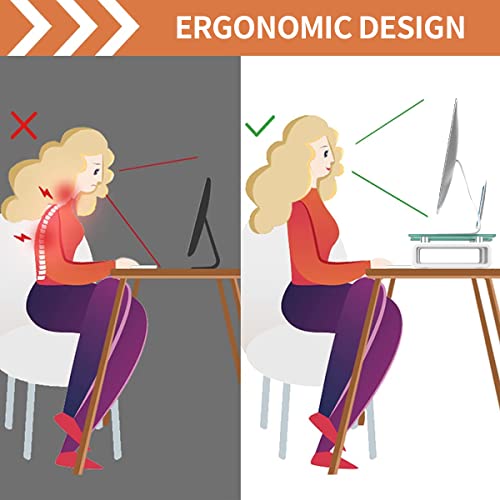 Hemudu Dual Monitor Stand, Computer Monitor Stand, Desktop Organizer, Monitor Stand Riser for PC, Computer, Laptop Clear HD02T-301 - size: 2 Pack Monitor Stand