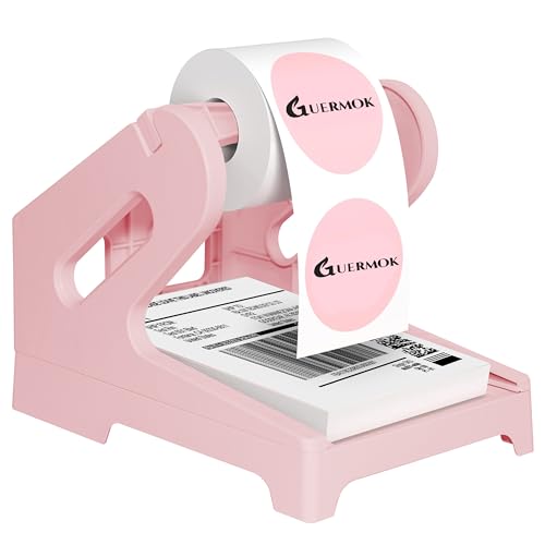Guermok Thermal Shipping Label Holder for Rolls & Fan-Fold Fragile Stickers - color: Pink