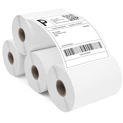 ADHES 4x6 Thermal Shipping Labels 4 Pack – 220 Labels Per Roll, 880 Total