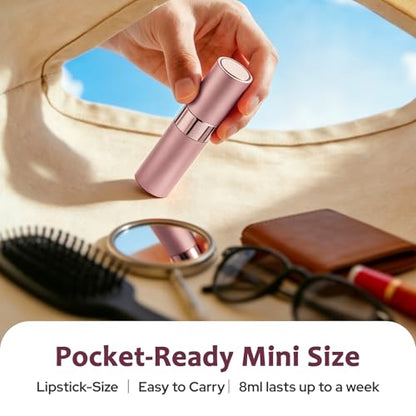 LISAPACK 8ml Travel Perfume Bottle Refillable, 3 PCS Cologne Atomizer Spray - color: 3 Pink