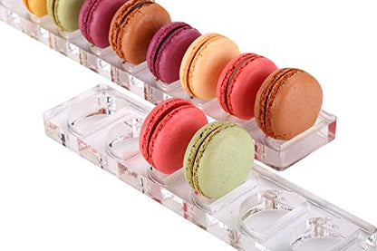 Jusalpha® Clear Acrylic Macaron/Cookies Display Tray, 2 Packs (Capacity:10) - size: Capacity:10