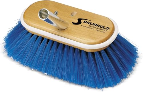 Shurhold 6" Nylon Extra Soft Bristles Deck Brush - style: Extra Soft, Blue