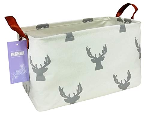 Rectangular Deer Storage Basket - color: Rec grey deer