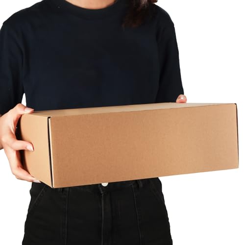 PHAREGE 6 Pack 12x9x4 inch Cardboard Shipping Boxes, Brown Gift Boxes - color: Brown, size: 12x9x4 inch 6 Pack