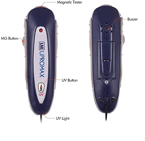 Mini 2-in-1 Counterfeit Money Bill Detector UV & Magnetic, 3.4in - color: Blue, size: Mini