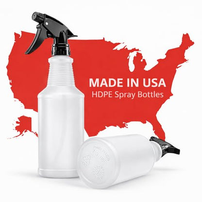 Bar5F 24 oz Empty Spray Bottles, Chemical-Resistant, Made in USA, 3-Pack