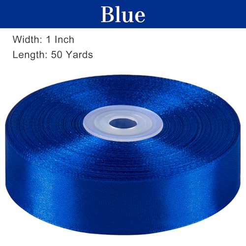 Royal Blue Satin Ribbon, 1 Inch, 50 Yards - color: royal blue