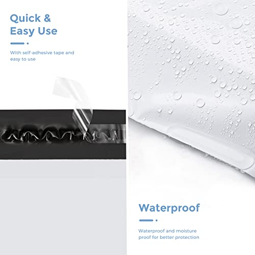 Metronic Small Poly Mailers 9x12 200pc Self Seal Shipping Bags for Clothing - color: White, size: 9x12 200PC