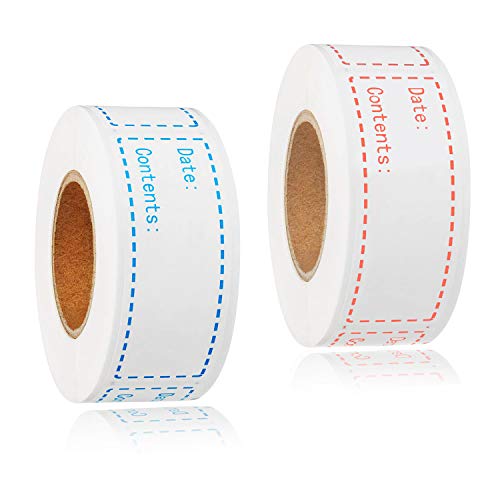300pcs Removable Freezer Labels, Yoget 1 x 3 Inch Food Labels, Refrigerator Freezer Tape Label Easy Clean Leaves No Residue, 2 Color Label Stickers Roll - style: 1''x3''