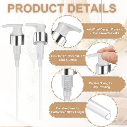 uxcell Soap Dispenser Pump Heads Silver/White 12 Pcs Pcs - color: Silver/White, size: 24/410