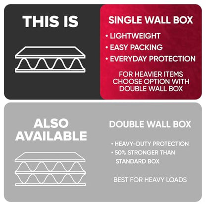 1 Cu Ft Ready To Ship Carton with Red Crinkle Paper Filler 12x12x12" - color: Red, size: Single Wall Box