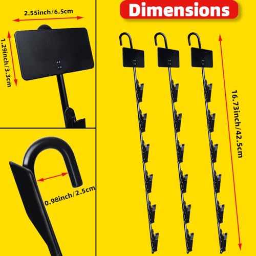 Hanging Merchandise Strips with Hooks Chip Display Rack Stands Potato Bag Holder for Retail Displaying Label Headers Greeting Card Party Vendors Snack Candy Portable Organizer Storage (6 Chip 4 Pack) - style: 6 Chip 4 Pack