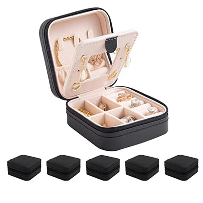 KElofoN Jewelry Case & Box Organizer - Small, Mirrored, for Girls & Women (Black-5) - color: Black-5